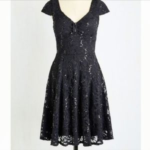 Modcloth Midnight blue sequined Cask Dress